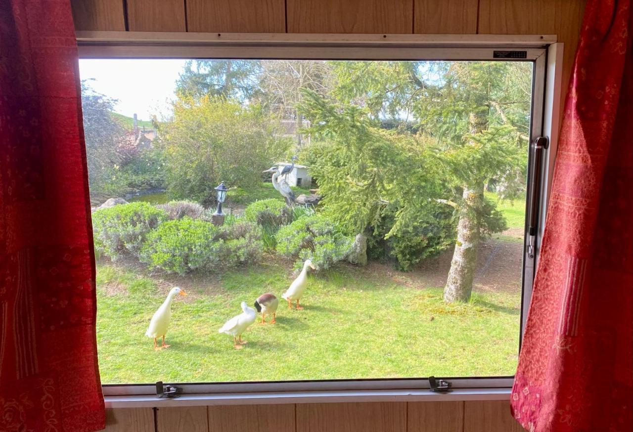 Mobilhome Sous Chalet En Bois A La Ferme Josnes Exteriör bild